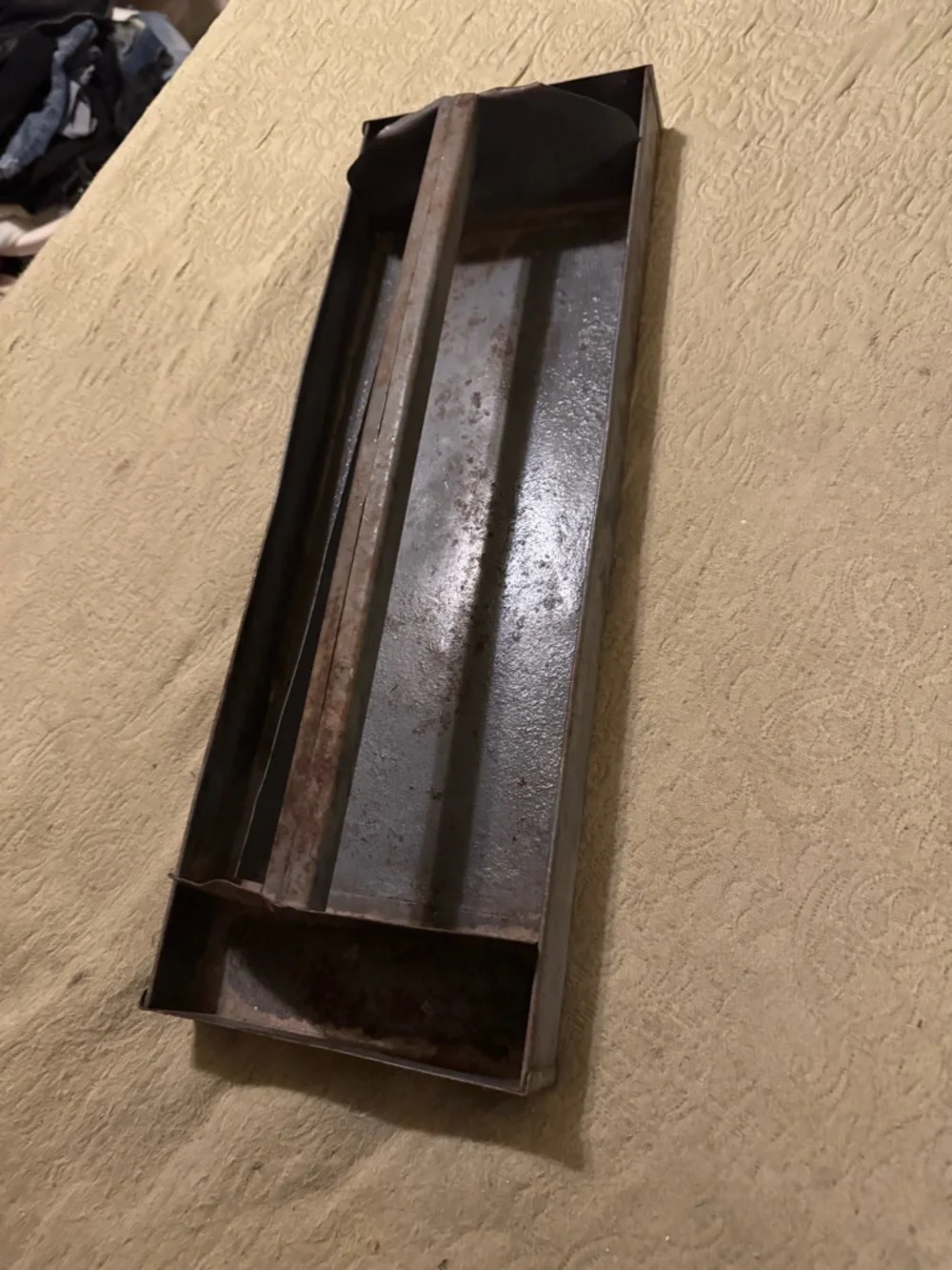 Rustic Dark Brown Metal Bath Vanity Tray